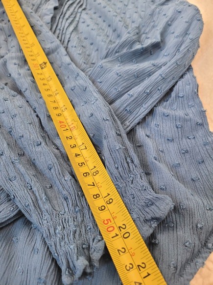 [139] LOFT Petite  Blue Button-Up  Blouse - Picture 2 of 8